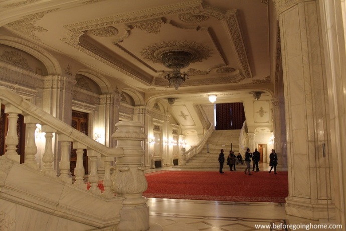 Palais du Parlement Bucarest Roumanie interieur